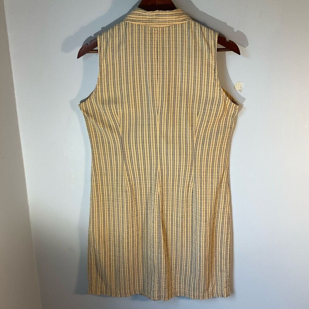 Vintage Liz Claiborne Petites Lizsport Waffle Weave Dress, 8P. Butter Yellow Sum - Picture 11 of 15